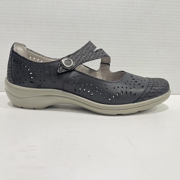 ROMIKA Women's Cassie 55 Charcoal Black Leather Mary Jane Casual Shoes EUC - Picture 4 of 12